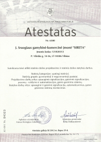 LR Aplinkos ministerijos atestatas